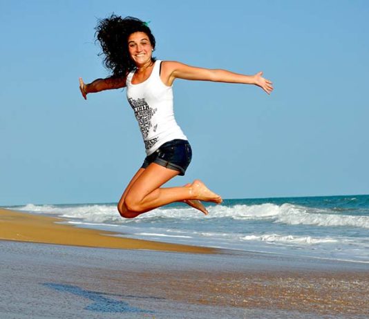 girl jumping