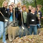 Leaf raking outreach